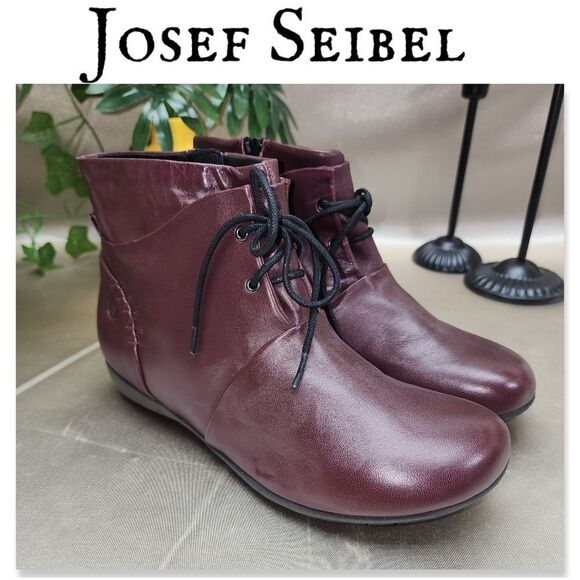 NIB JOSEF SEIBEL NALY - BURGANDY Leaher Made In Germany - Picture 1 of 10